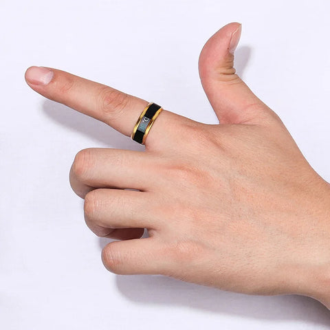 Temperature Couple Ring Titanium Steel Mood Emotion Feeling Intelligent Sensitive Rings