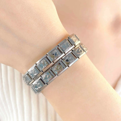 Butterfly Star Cross Romantic Heart Italian  Charm Links