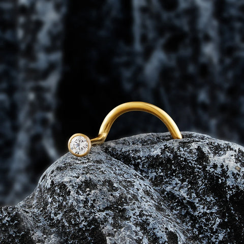 Titanium 20G Nose Stud Ring Hypoallergenic CZ/Ball/Heart/Star Nose Piercing