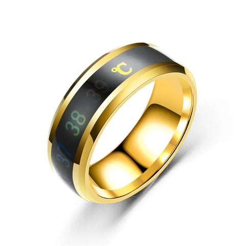 Temperature Couple Ring Titanium Steel Mood Emotion Feeling Intelligent Sensitive Rings