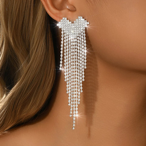 Super Flash Exquisite Korean Edition Evening Banquet High End Charm Earrings