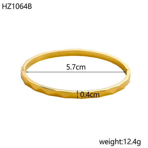 Stainless Steel Fashionable 18K Gold Plated Hollow Bracelet