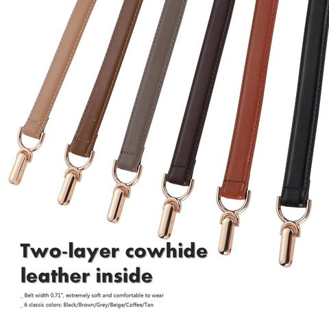 Waist Thin Decorative Fashion Buckle Adjustable Thin Belt For Suit Coat Dress