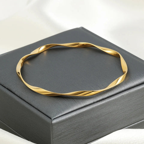 Waterproof Stainless Steel Cuff Bracelet Bangles for Women