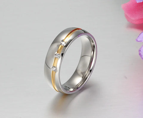 Vnox Wedding Rings for Women / Men 316l Stainless Steel Jewelry for 1 piece
