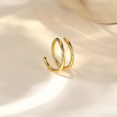 Sterling Silver Pierceing Nose Ring Simple Round Twist Rope Nose Ring Women