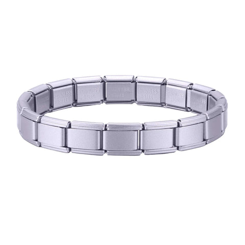 Women Men's High Quality Stainless Steel DIY 9MM Width Italian Elastic Charm Bracelet