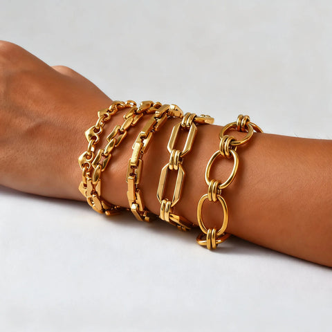 Minimalist Stainless Steel Chunky Chain Bracelet