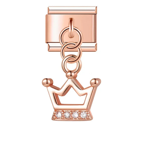 Flower Bowknot Crown Moon Dazzling Charm Links