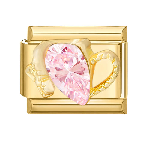 Golden Butterfly Leaf Moon Cat Flower Italian Charm Links