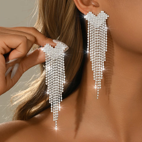 Super Flash Exquisite Korean Edition Evening Banquet High End Charm Earrings