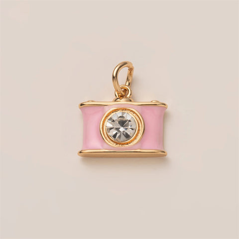 DIY zirconium inlaid gourmet sports pendant with gold plating and color retention