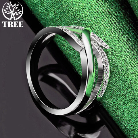 Sterling Silver Noble Shiny Elegant Zircon Ring For Women rings Fashion Party