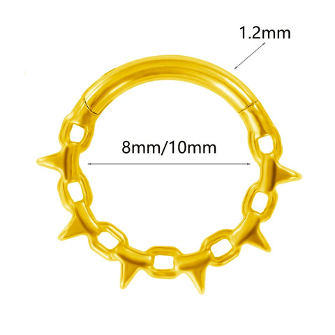 Vine Septum Nose Ring Piercing Hinged Clicker Stainless Steel Daith Clicker Helix Cartilage