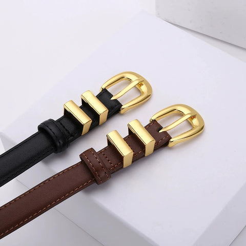 Leather cowhide hot style ladies' versatile decoration belt