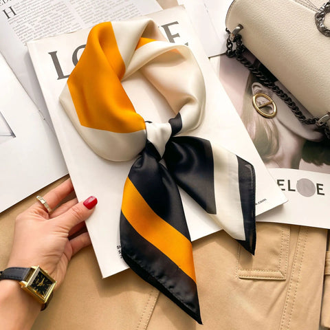 Silk Shawl Square Scarf Women Summer Hijab Wraps Neckerchief