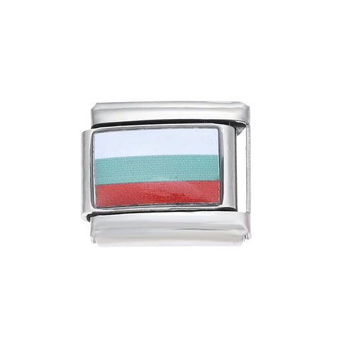 Colorful World Flag Italian Charm Links