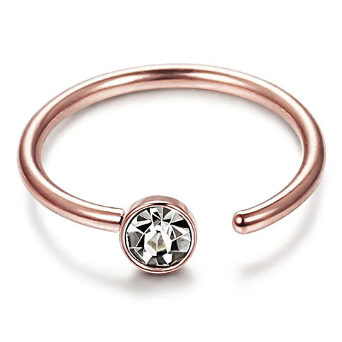 Stainless Steel Nose Rings for woman Hoop Nose Ring Earring CZ Body Ear Piercing Jewelry