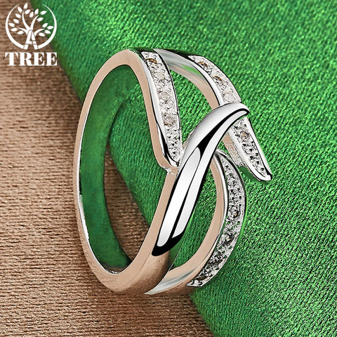 Sterling Silver Noble Shiny Elegant Zircon Ring For Women rings Fashion Party