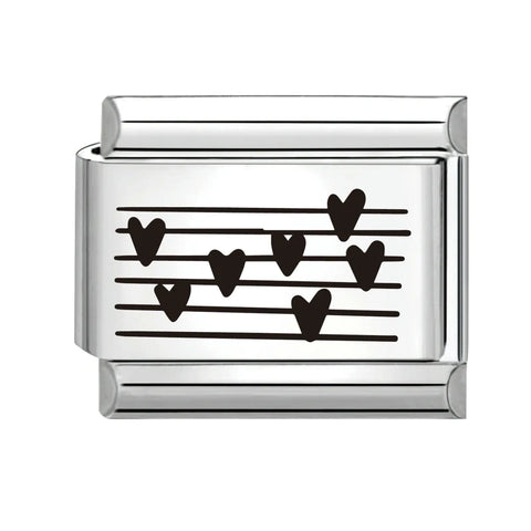 Black Engraving  Eye Jellyfish Butterfly Sun Moon Silver Charm Links