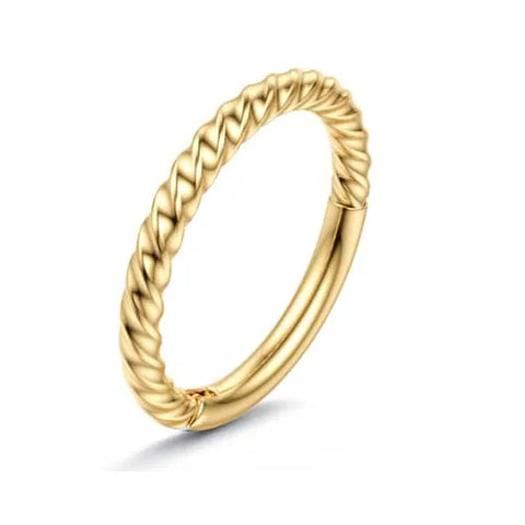 Bobisty Septum Nose Rings Hoops 316L Surgical Steel Septum Gold Plated Nose Ring