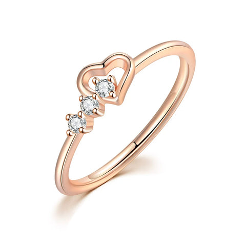 Romantic Infinity Heart Love Rings For Women Wedding Engagement Couple Rings