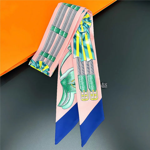 Saddle Print Summer Scarf Brand Design Women Skinny Bag Scarves