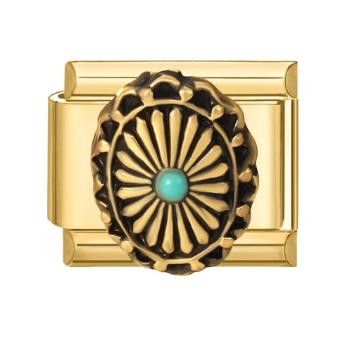 Golden Heart Butterfly Sun Flower Pearl Zircon Italian Charm Links