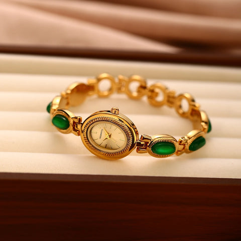 Retro Style Oval Small Dial Watch Niche Light Luxury Bracelet Watch
