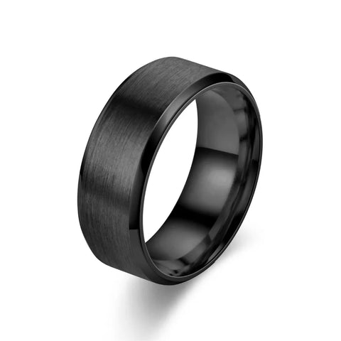 6 Colors Classic 8mm Tungsten Mens Ring Surface Brushed Stainless Steel Ring for Women