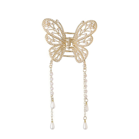 AWAYTR Butterfly Pearl Tassel Shark Crab Clips Girls Hairpin Hair Accessories