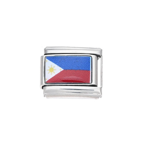 Colorful World Flag Italian Charm Links