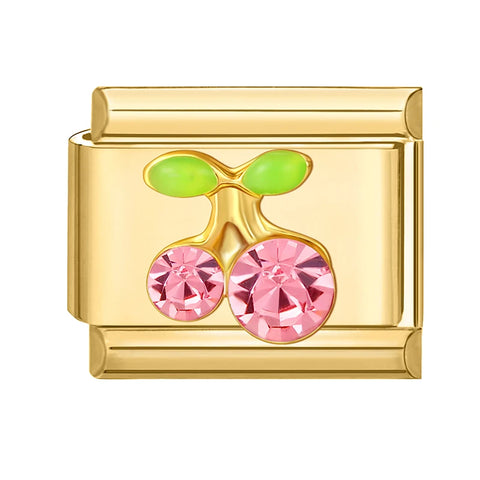 Golden Butterfly Leaf Moon Cat Flower Italian Charm Links