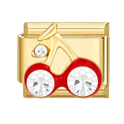 Golden Butterfly Leaf Moon Cat Flower Italian Charm Links