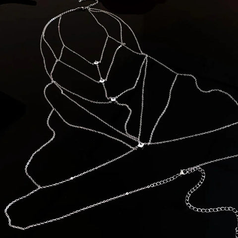 Luxury Square Crystal Chest Chain
