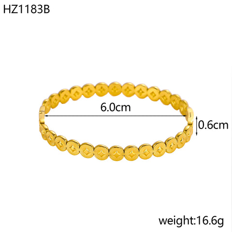 Unique Jewelry High Polish Hip Hop U Shape Horsehoe Bangle Set