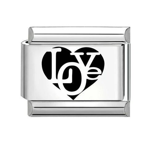 Black Engraving  Eye Jellyfish Butterfly Sun Moon Silver Charm Links