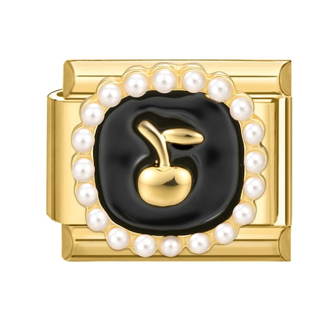 Golden Butterfly Leaf Moon Cat Flower Italian Charm Links