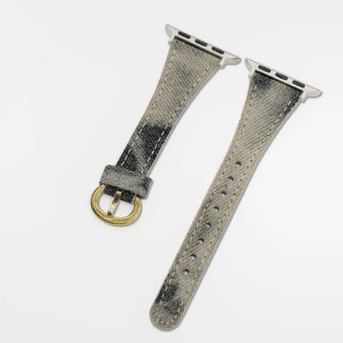 Denim Tie-Dye Strap for Apple Watch Band 49MM/44/40/41MM/38/42/45mm Women's Canvas Strap