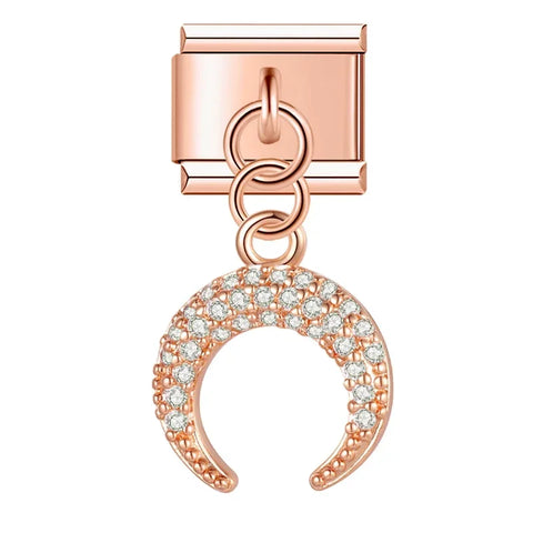 Flower Bowknot Crown Moon Dazzling Charm Links