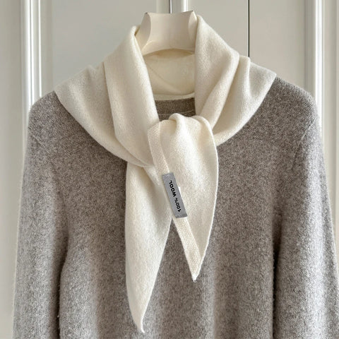 Triangle Scarf 100% Wool Triangular Scarves Women Headscarf