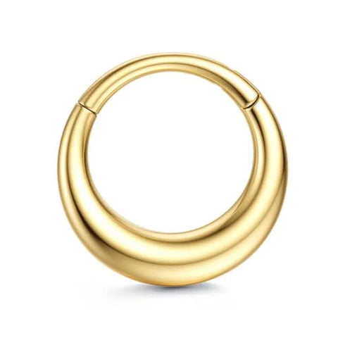 Bobisty Septum Nose Rings Hoops 316L Surgical Steel Septum Gold Plated Nose Ring