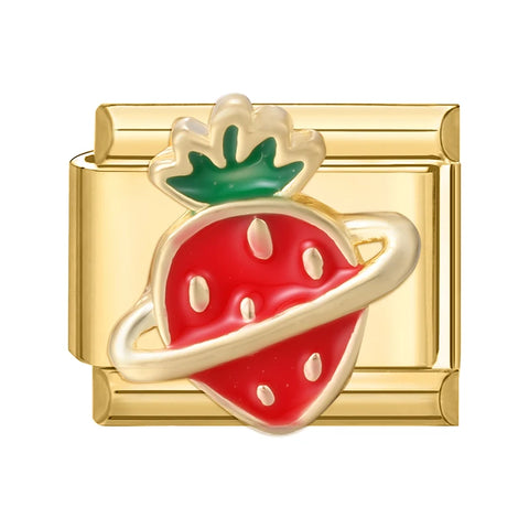 Golden Butterfly Leaf Moon Cat Flower Italian Charm Links