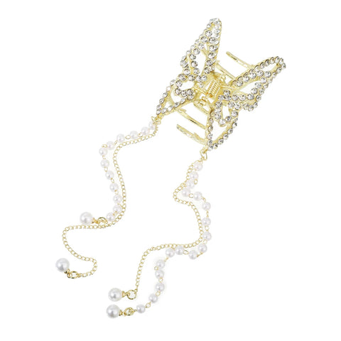 AWAYTR Butterfly Pearl Tassel Shark Crab Clips Girls Hairpin Hair Accessories