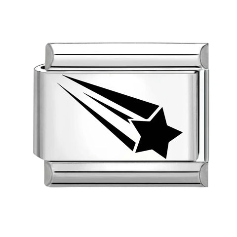 Black Engraving  Eye Jellyfish Butterfly Sun Moon Silver Charm Links