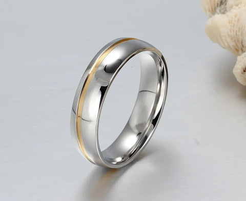 Vnox Wedding Rings for Women / Men 316l Stainless Steel Jewelry for 1 piece