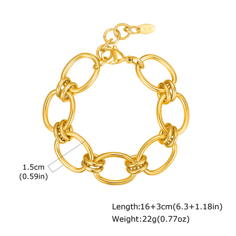 Minimalist Stainless Steel Chunky Chain Bracelet