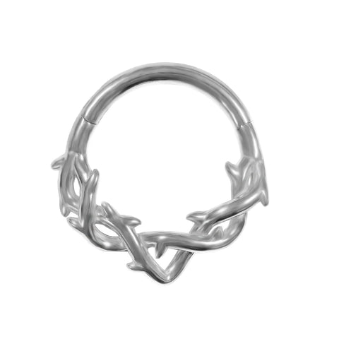 Vine Septum Nose Ring Piercing Hinged Clicker Stainless Steel Daith Clicker Helix Cartilage