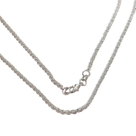 Hot new 40-75cm 925 Sterling Silver Necklace 16-30 Inch originality 2MM String chain