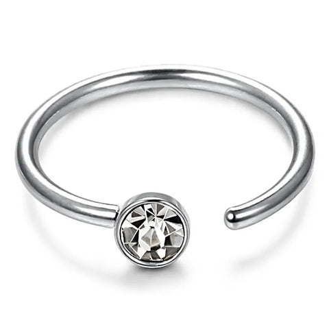 Stainless Steel Nose Rings for woman Hoop Nose Ring Earring CZ Body Ear Piercing Jewelry